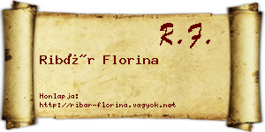 Ribár Florina névjegykártya